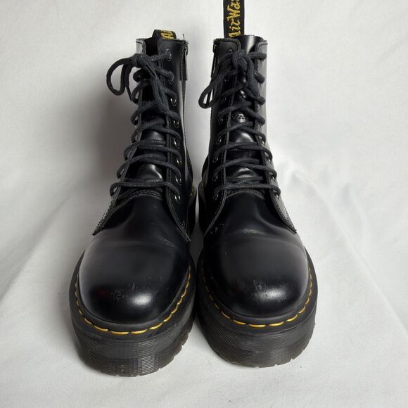 Doc Dr. Martens Jadon Black Leather Platform Boots Lace-Up Ankle UK 7 US 8M/9L main image 11